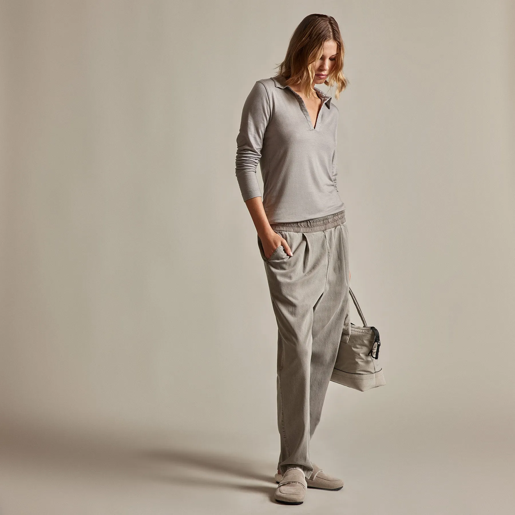 Tencel Cashmere Open Polo - Dapple