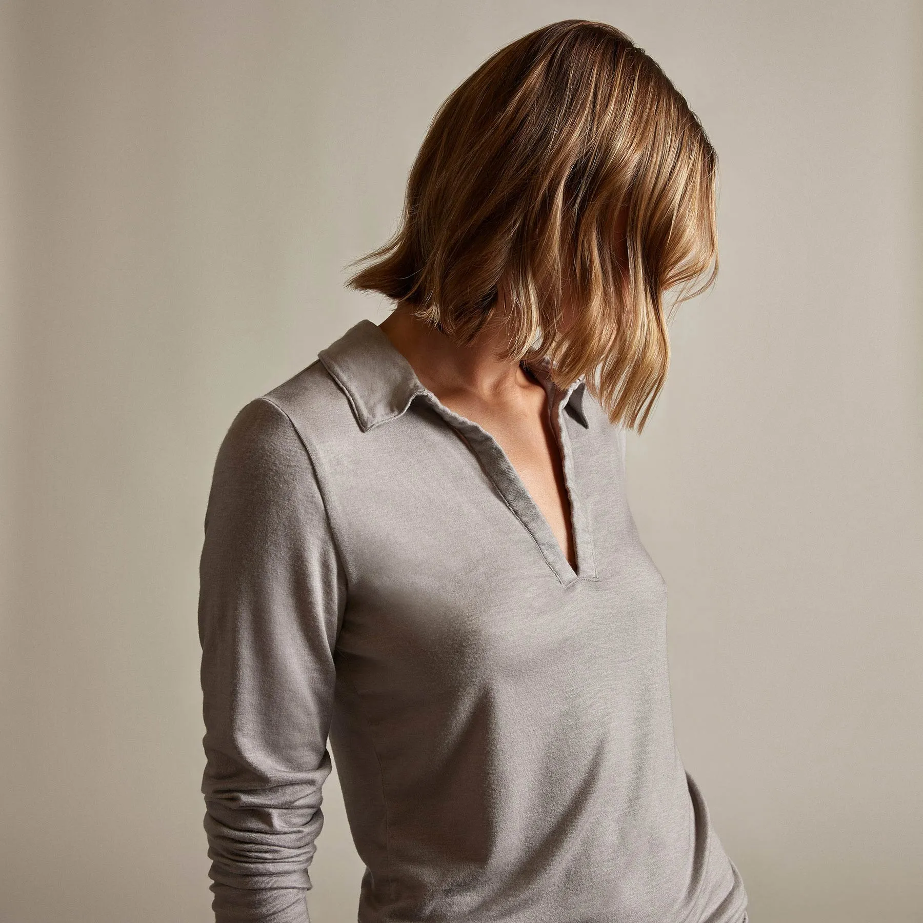 Tencel Cashmere Open Polo - Dapple