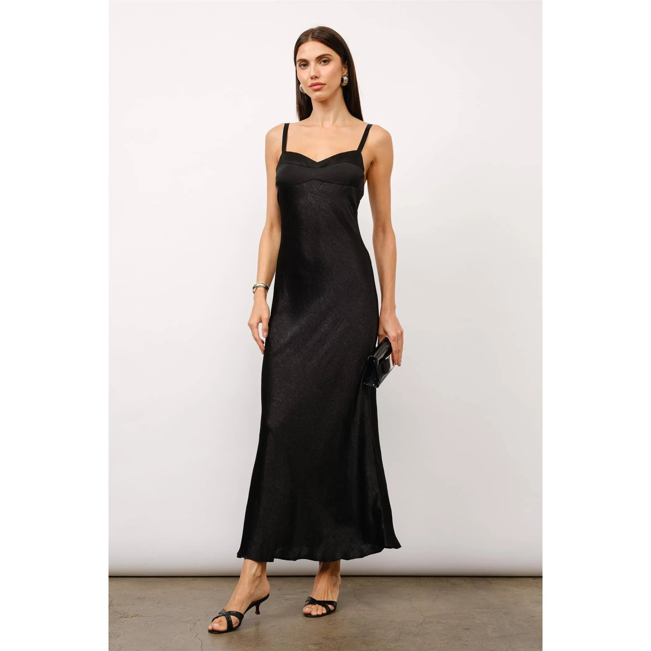 The Bianca Satin Maxi Slip Dress