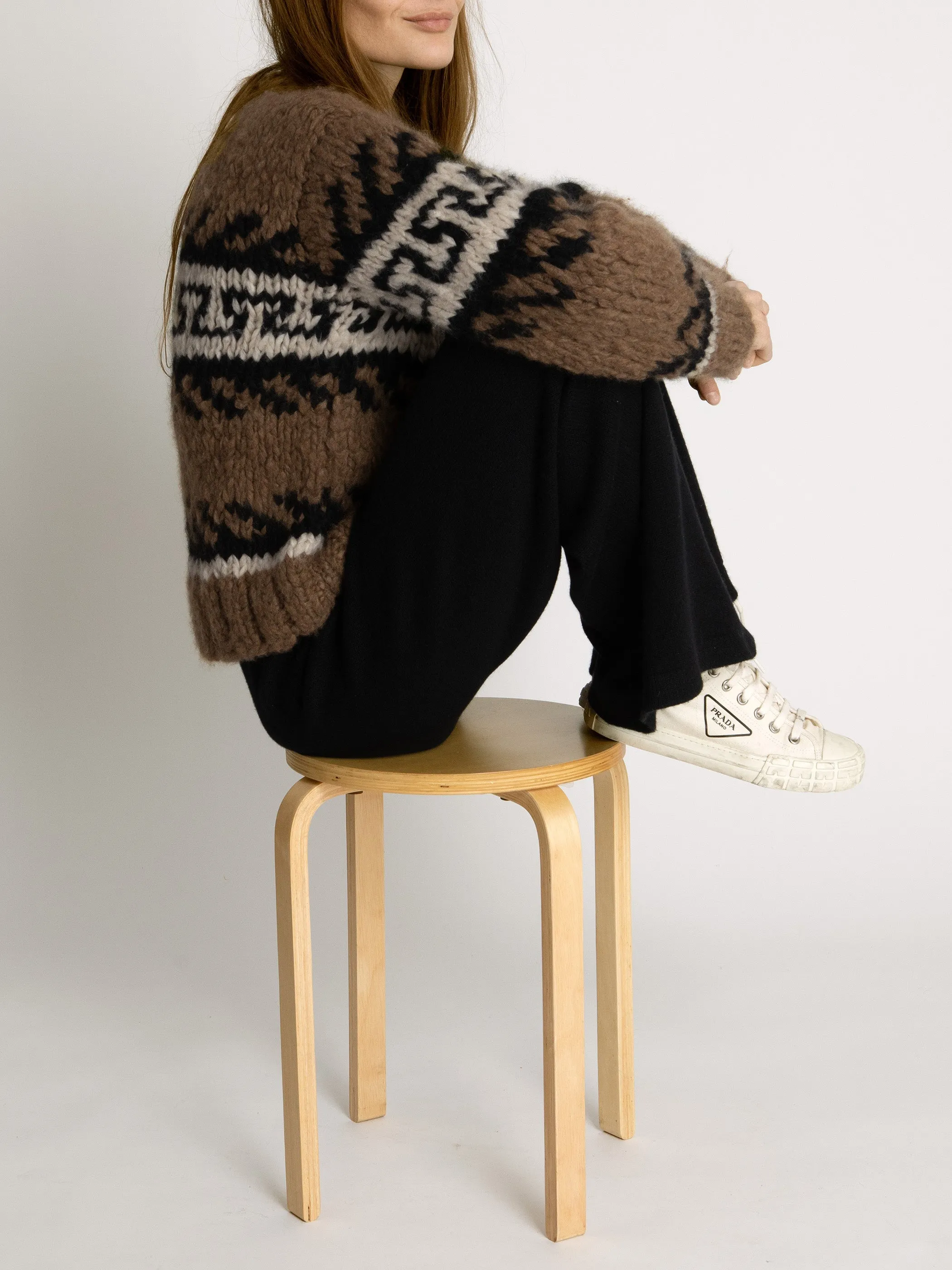 The Greek Key Jooshi Sweater in Cashmere
