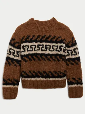 The Greek Key Jooshi Sweater in Cashmere