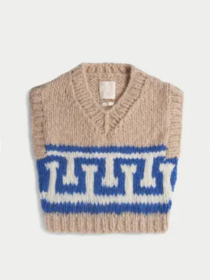 The Kavi Greek Key Vest in Cashmere