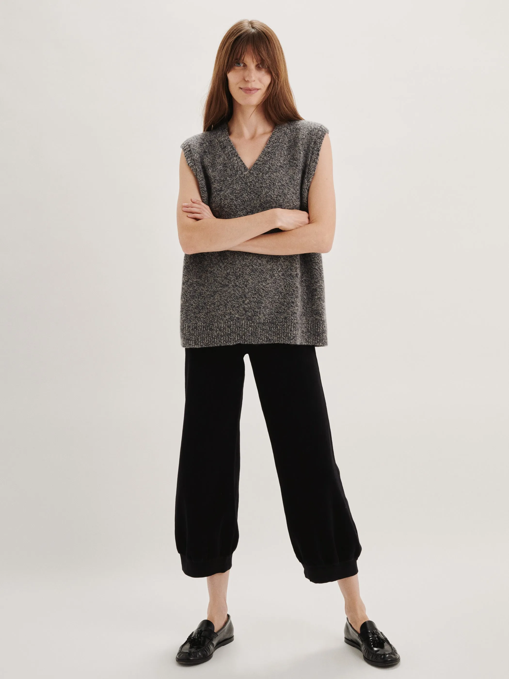 The Stevie Oversized Vest in Cashmere