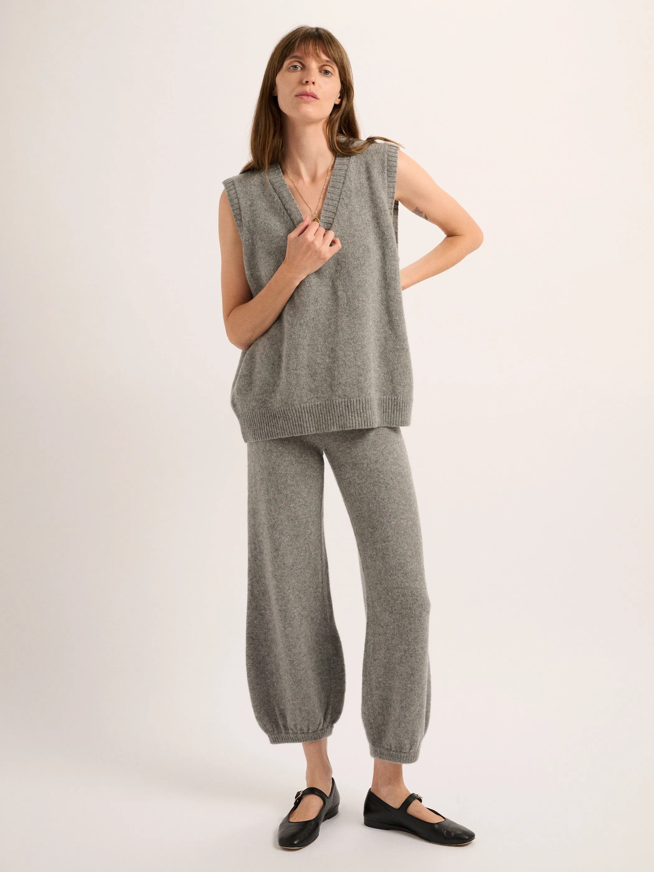 The Stevie Oversized Vest in Cashmere