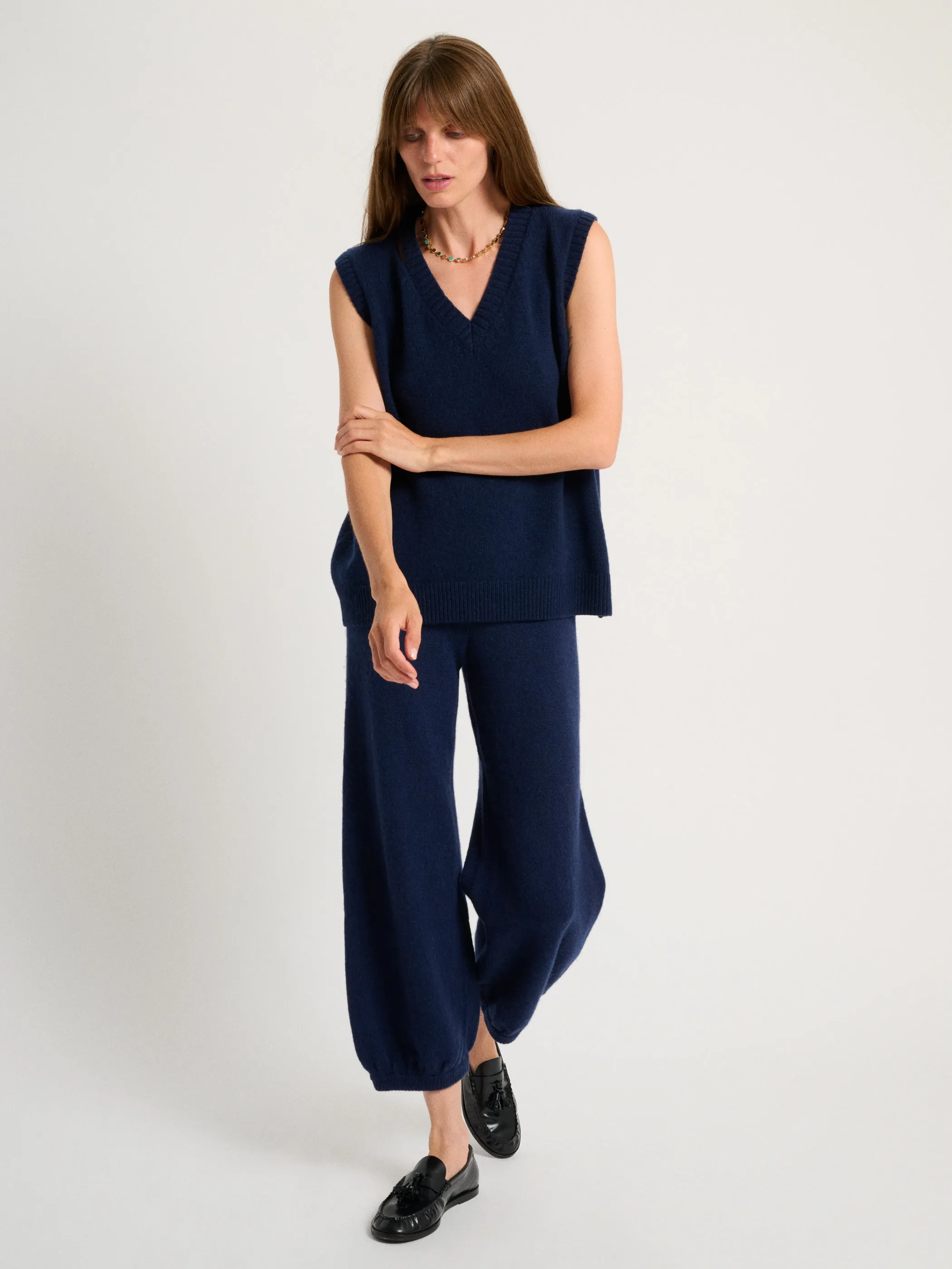 The Stevie Oversized Vest in Cashmere