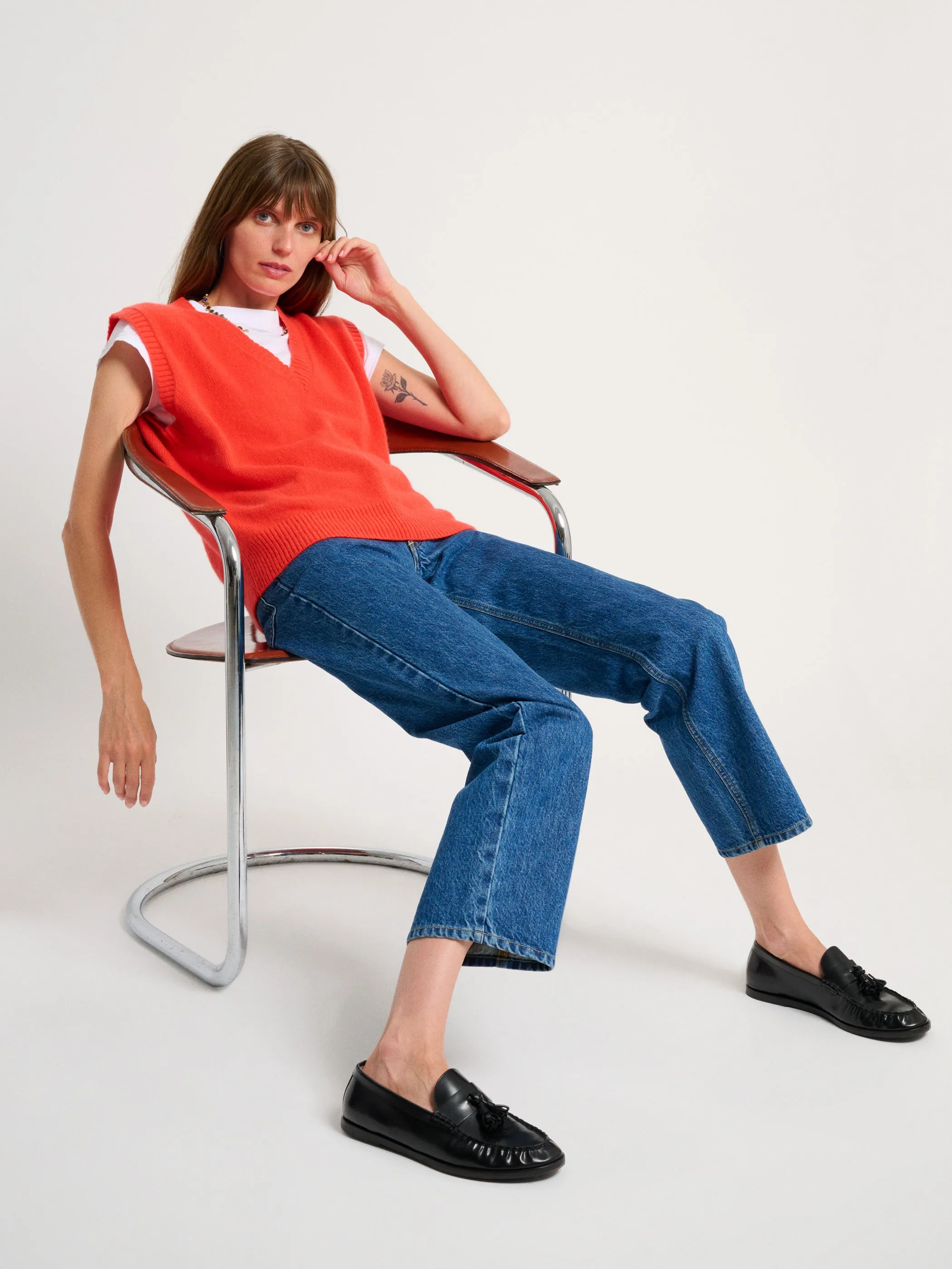 The Stevie Oversized Vest in Cashmere