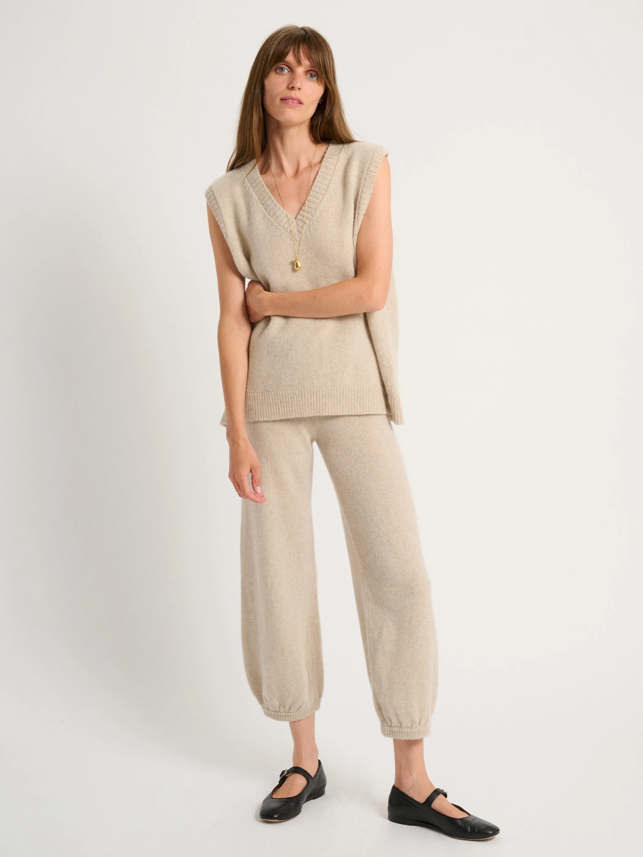 The Stevie Oversized Vest in Cashmere