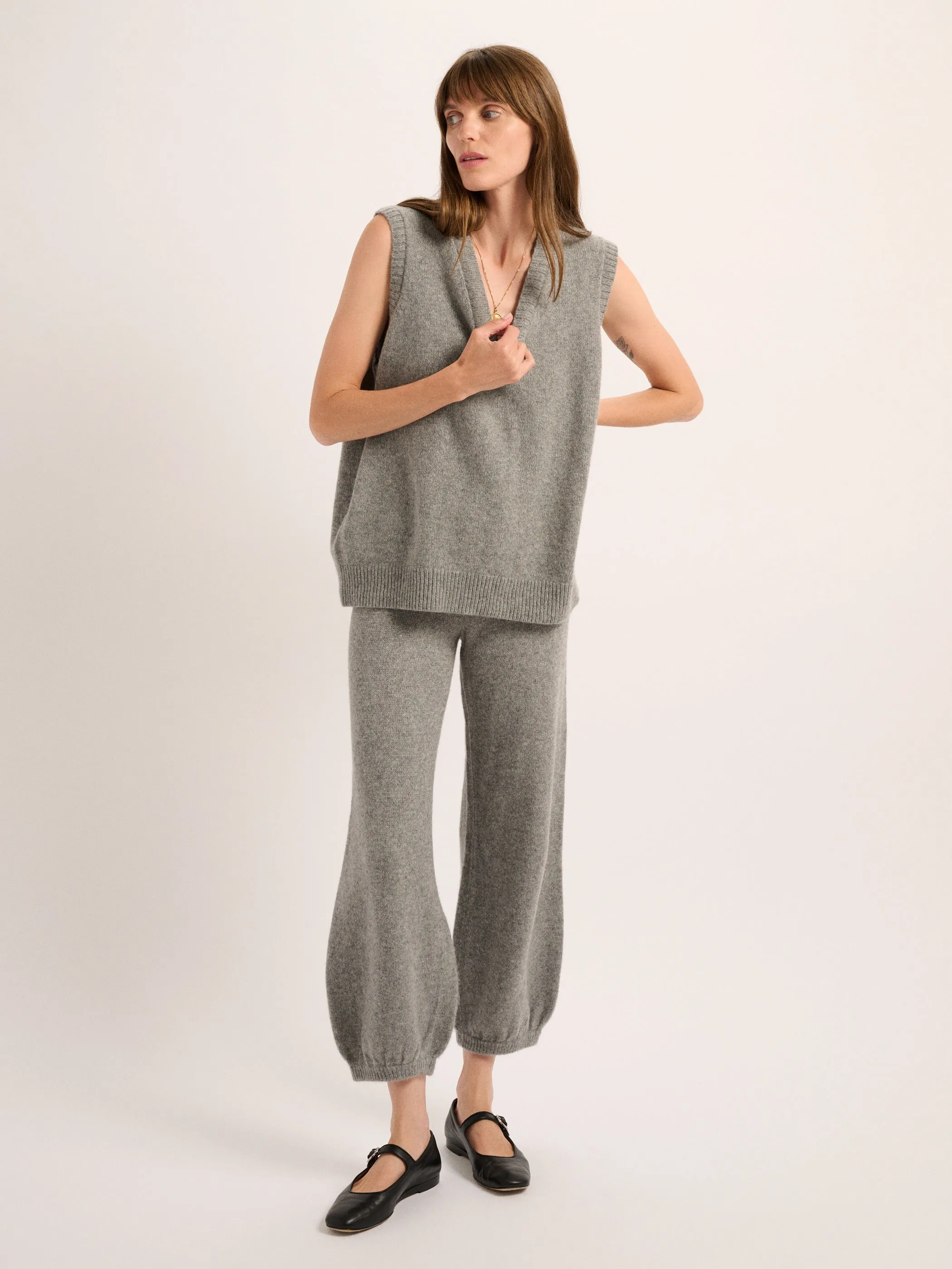 The Stevie Oversized Vest in Cashmere