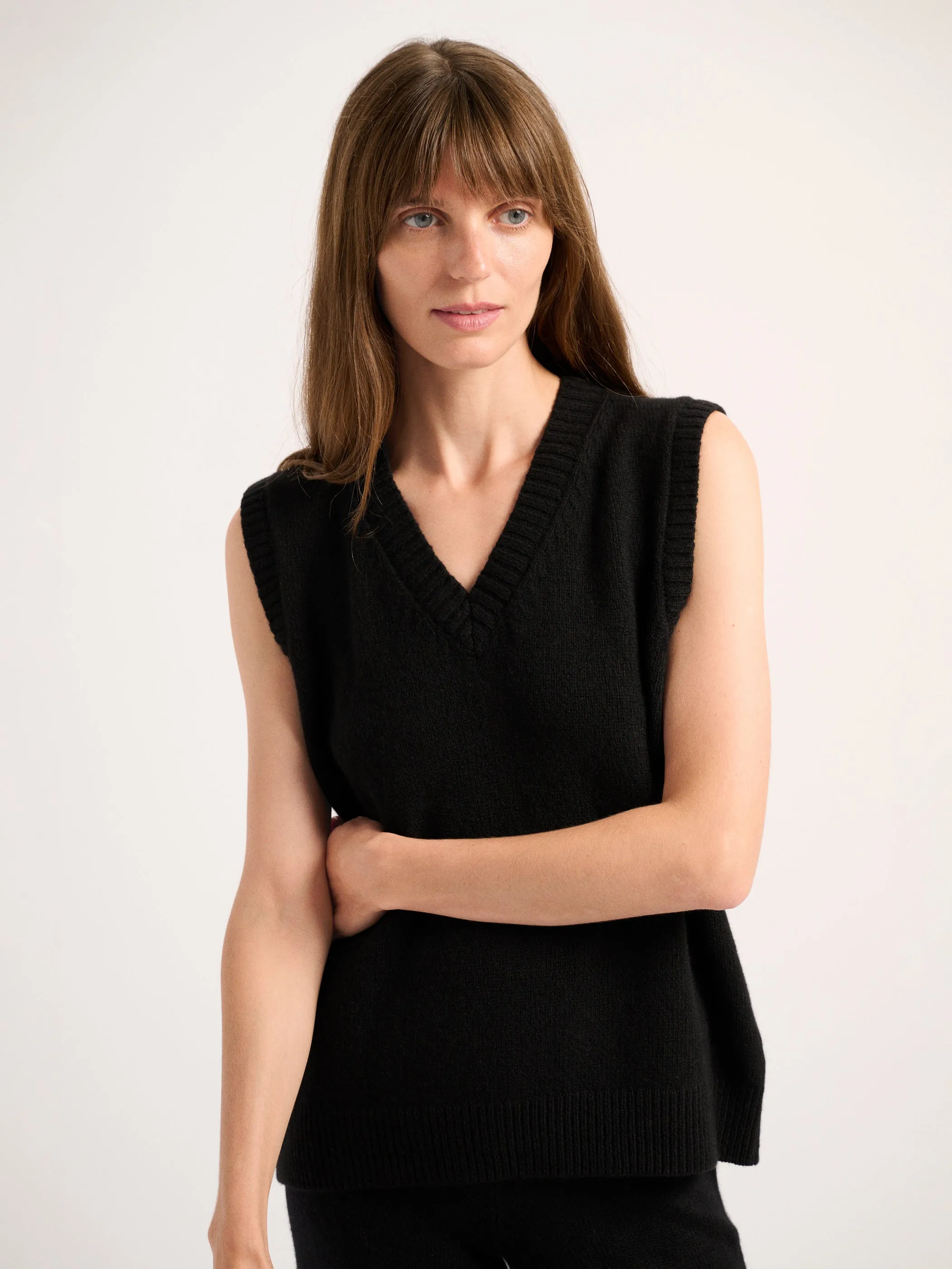 The Stevie Oversized Vest in Cashmere