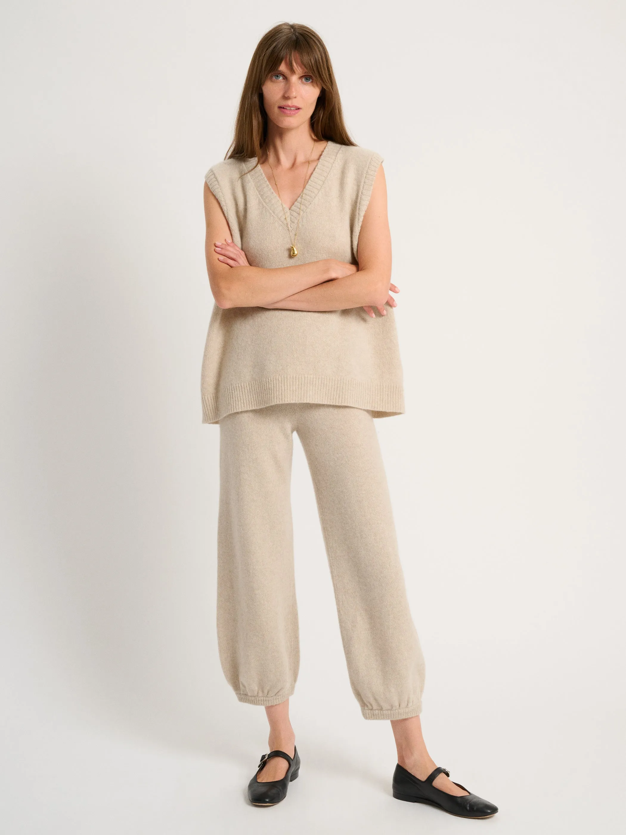The Stevie Oversized Vest in Cashmere