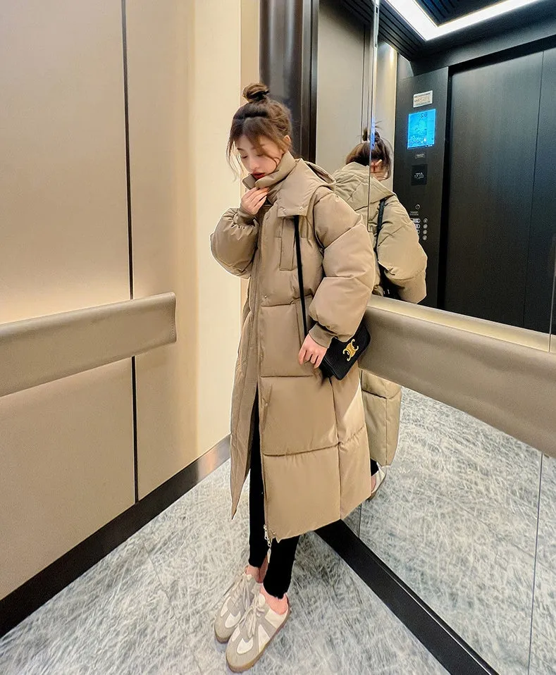 Thickened Water-Resistant Hooded Puffer Jacket