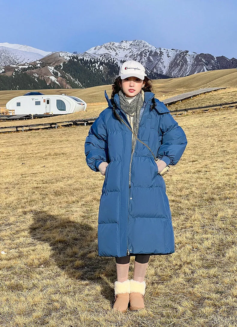 Thickened Water-Resistant Hooded Puffer Jacket