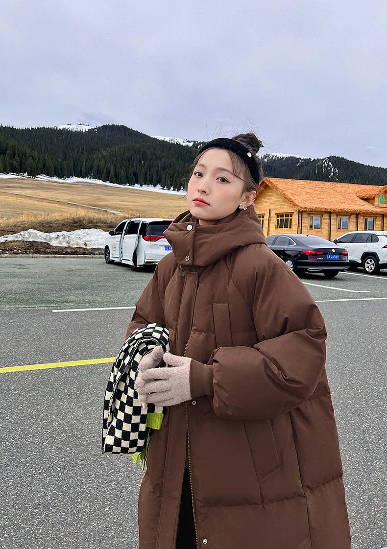 Thickened Water-Resistant Hooded Puffer Jacket
