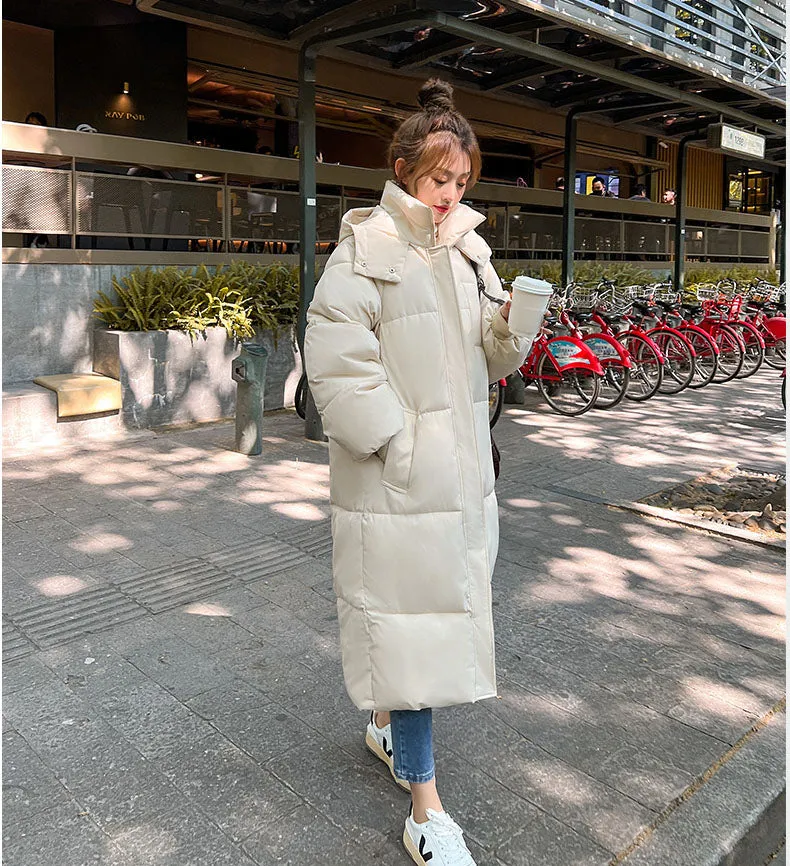 Thickened Water-Resistant Hooded Puffer Jacket