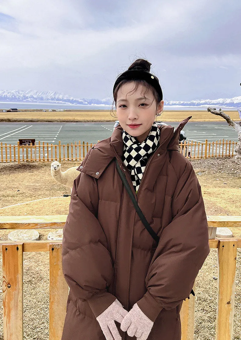 Thickened Water-Resistant Hooded Puffer Jacket