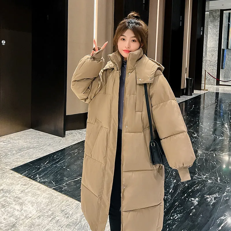 Thickened Water-Resistant Hooded Puffer Jacket