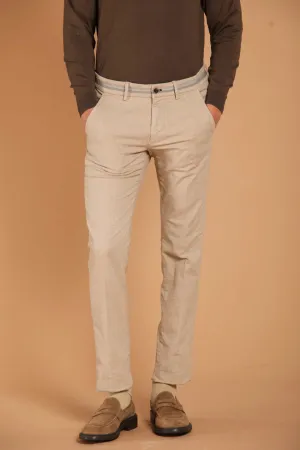 Torino Elegance men's chino pants in cotton stretch with galles pattern slim fit