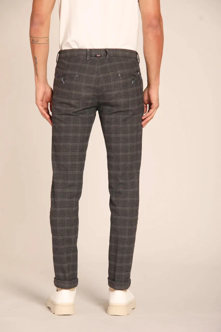 Torino men's chino pants in cotton stretch with motif galles slim fit
