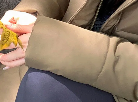 Trendy Knee-Length Windproof Puffer Jacket for Women