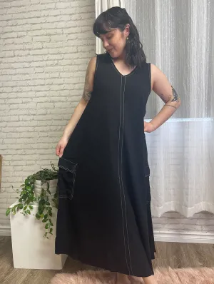 Tribal Sleeveless Cargo Dress