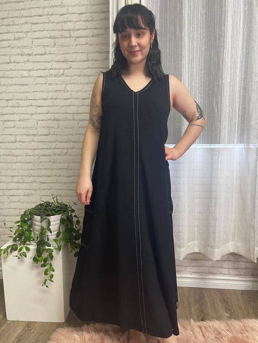Tribal Sleeveless Cargo Dress