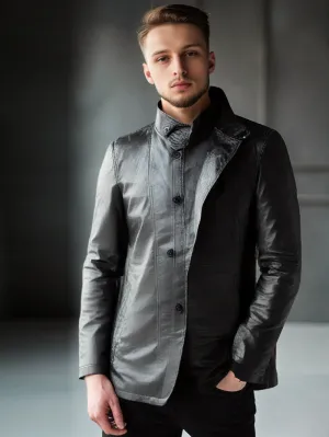 True Fit Sparkling Leather Coats for Men