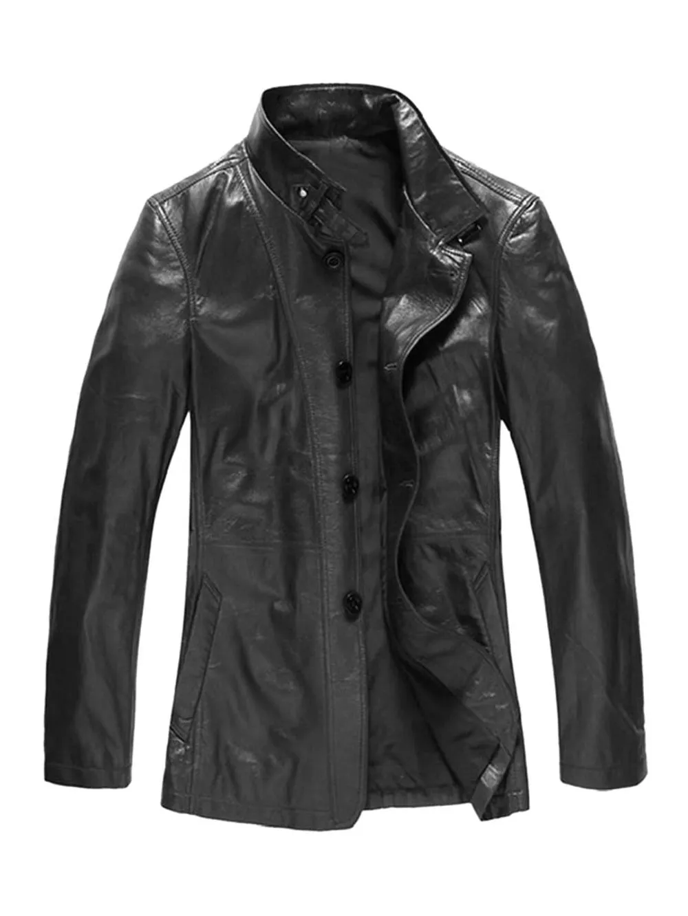 True Fit Sparkling Leather Coats for Men