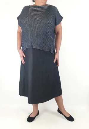 Uimi blue knit top one size