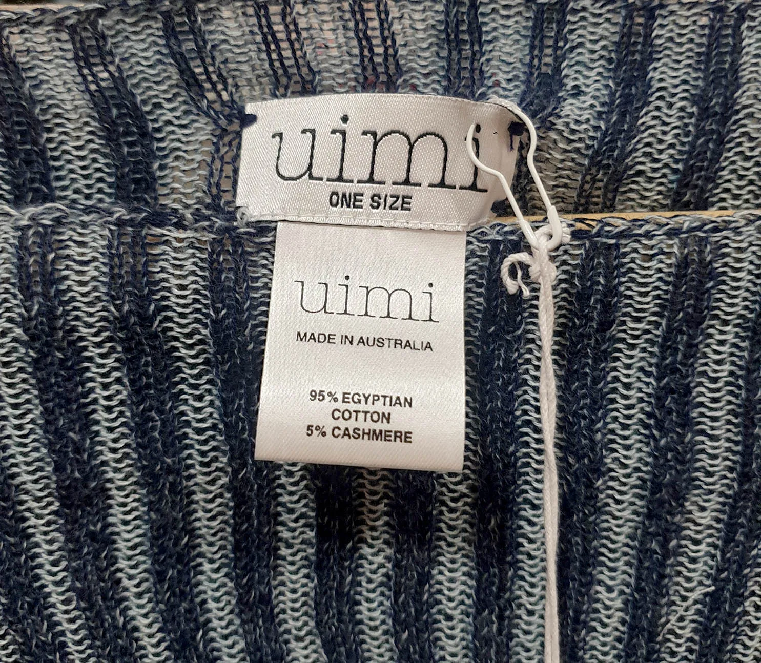Uimi blue knit top one size