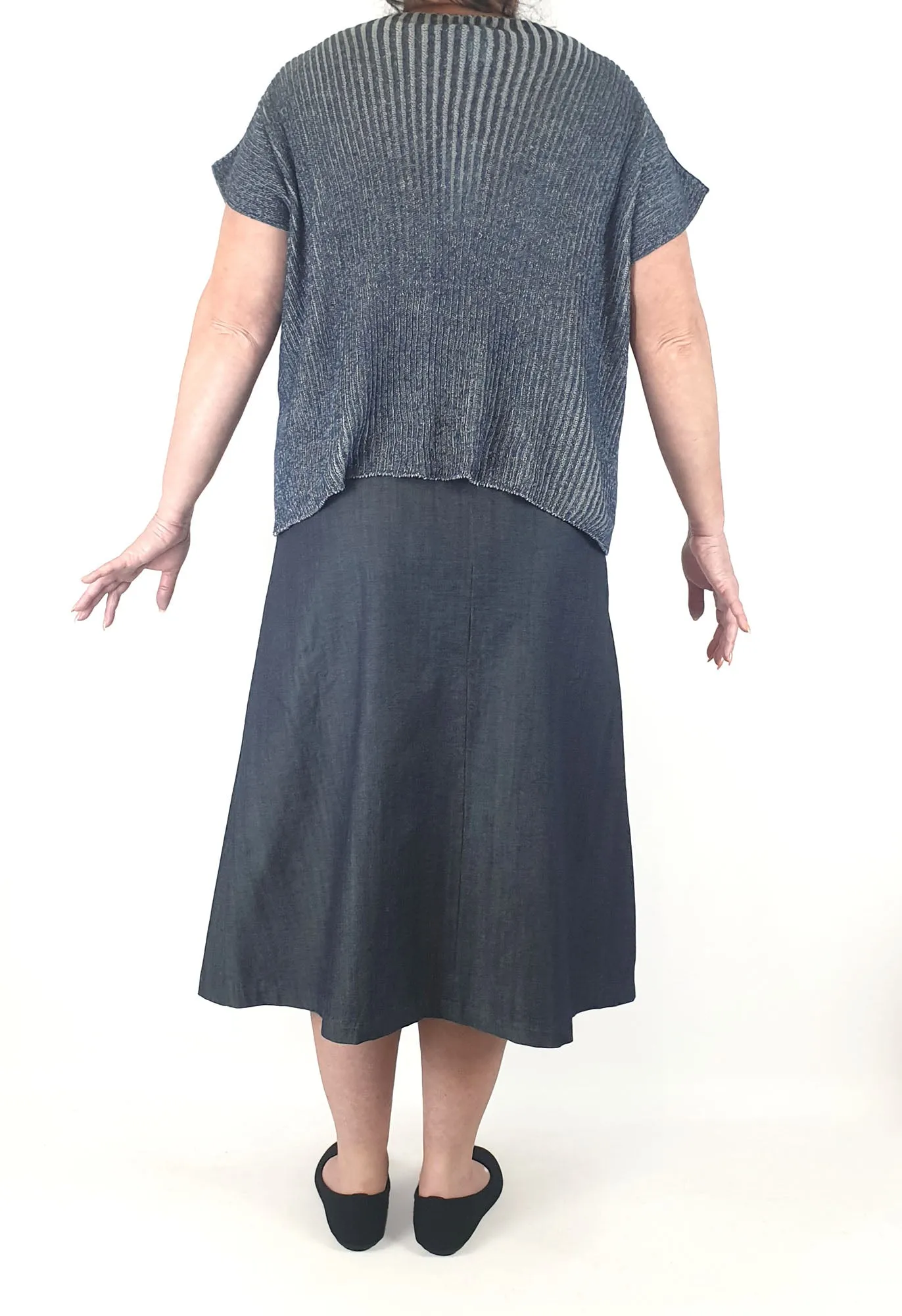 Uimi blue knit top one size