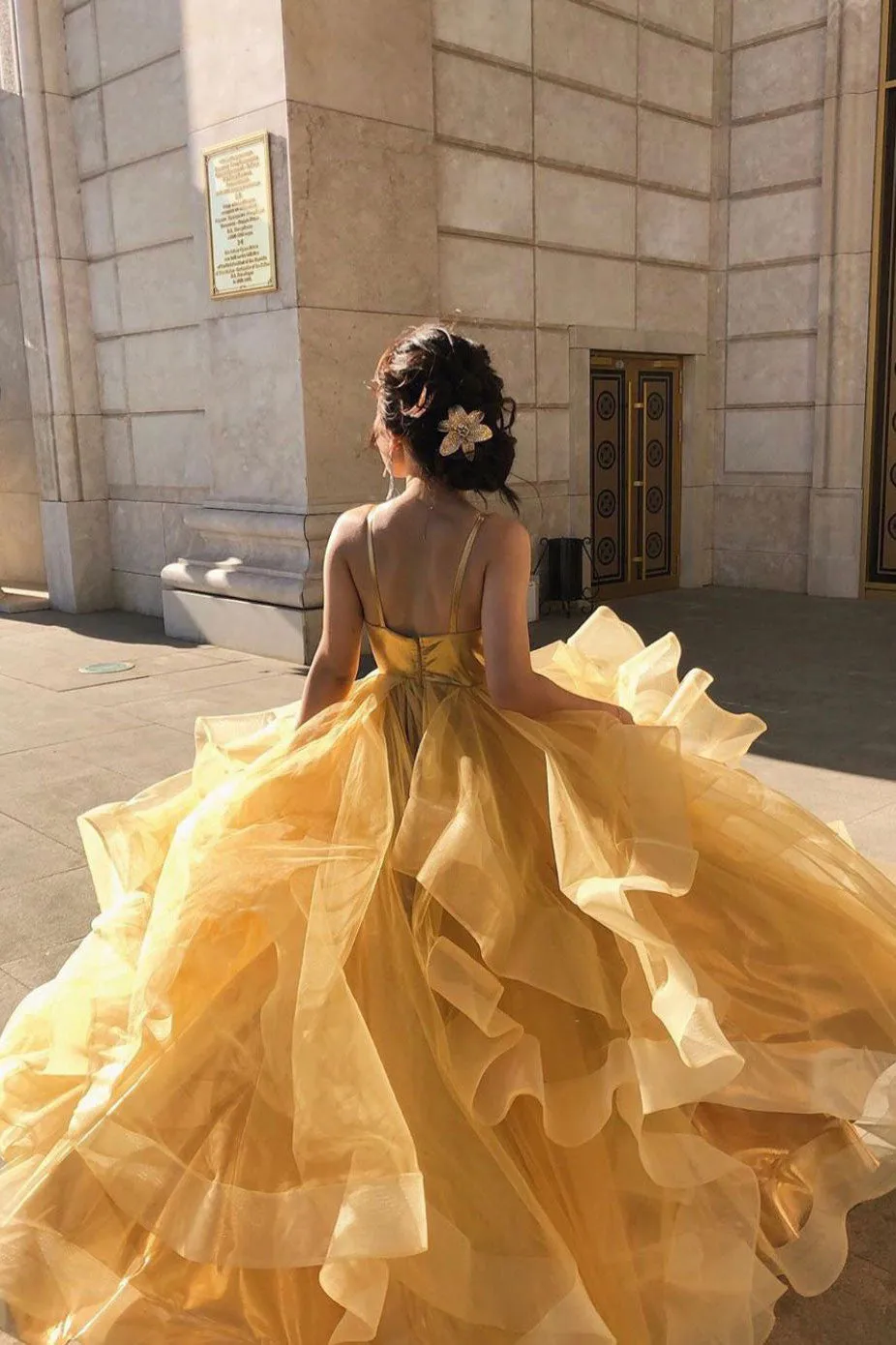 Unique sweetheart tulle long prom dress, tulle sweet 16 dress