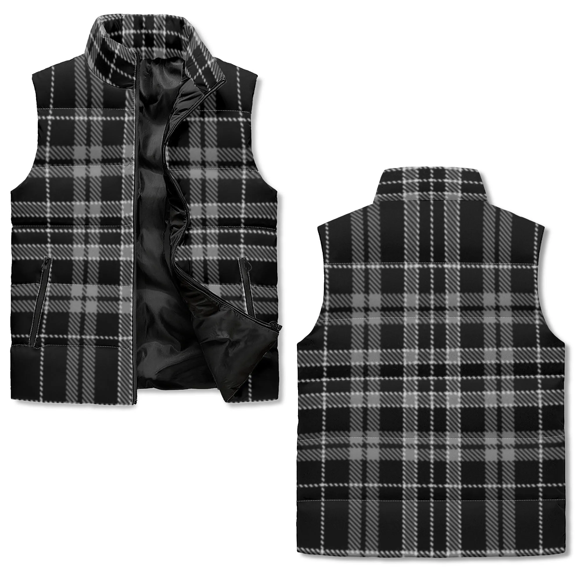 Unisex Plaid Puffer Vest