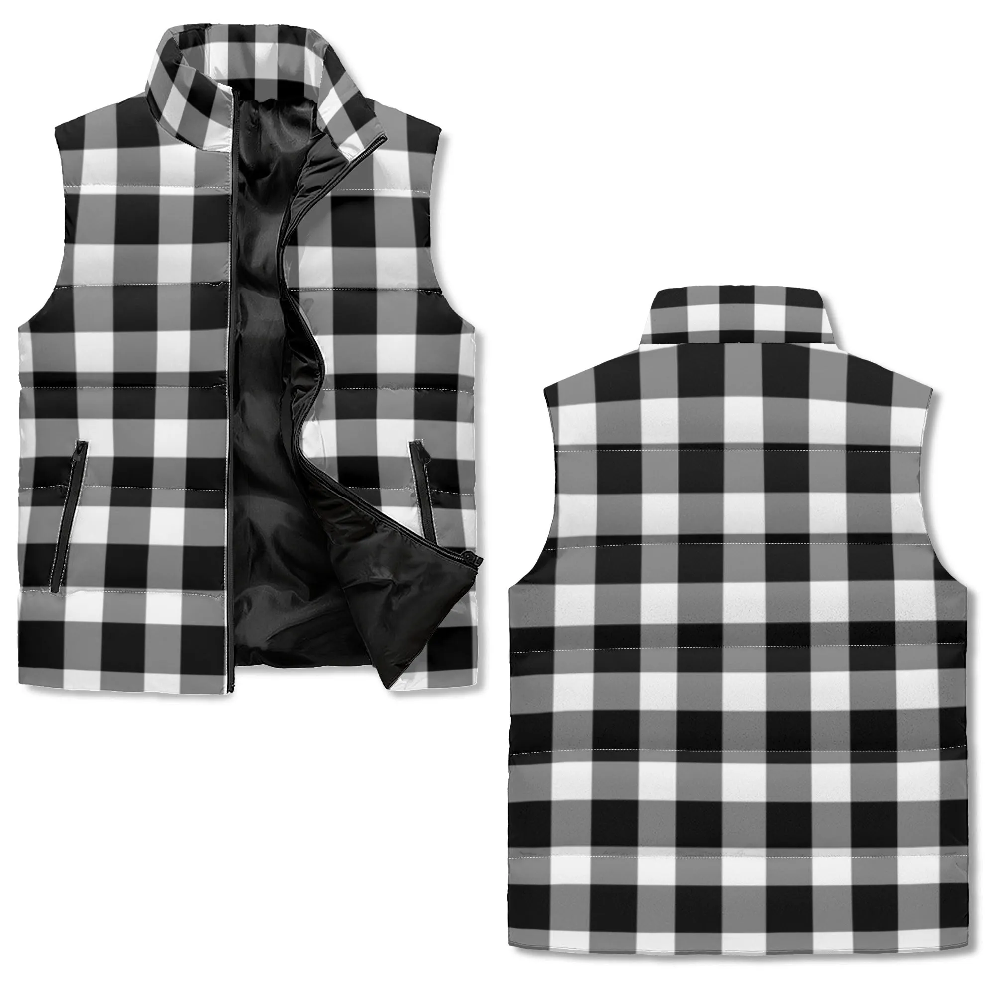 Unisex Plaid Puffer Vest