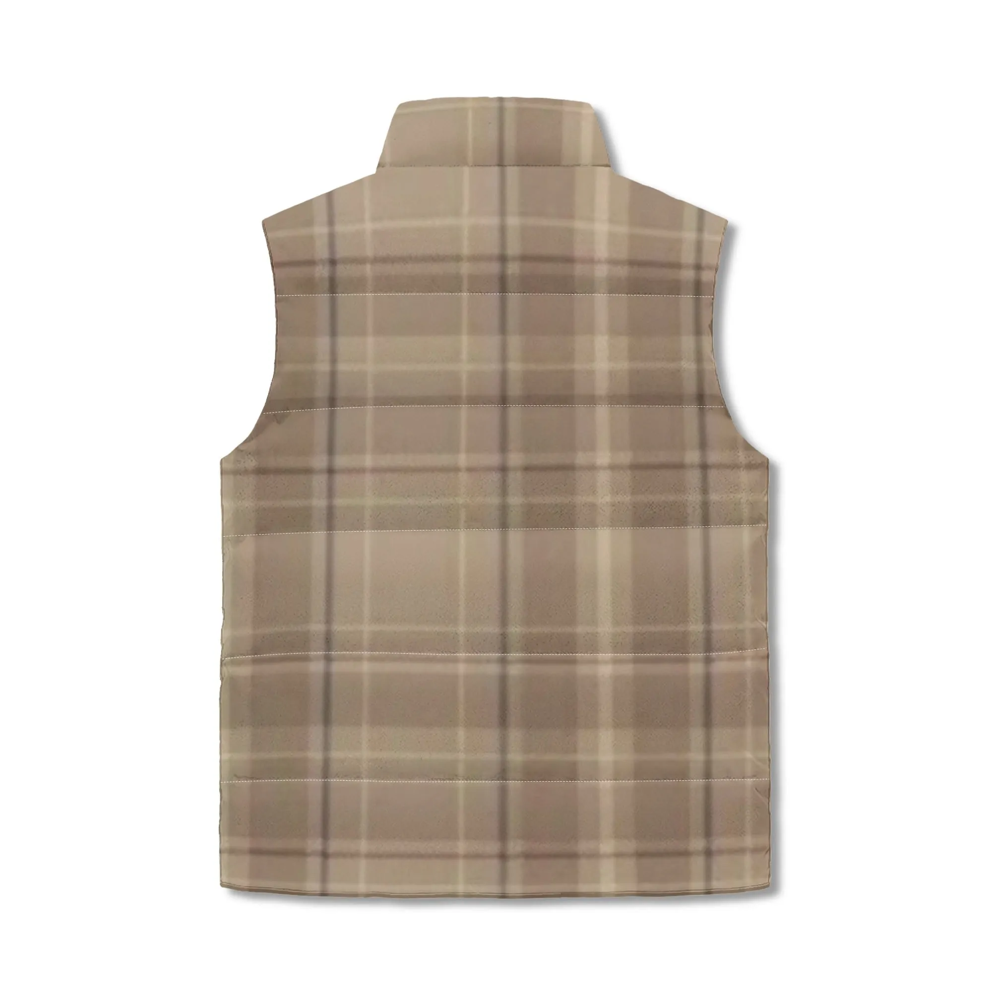 Unisex Plaid Puffer Vest
