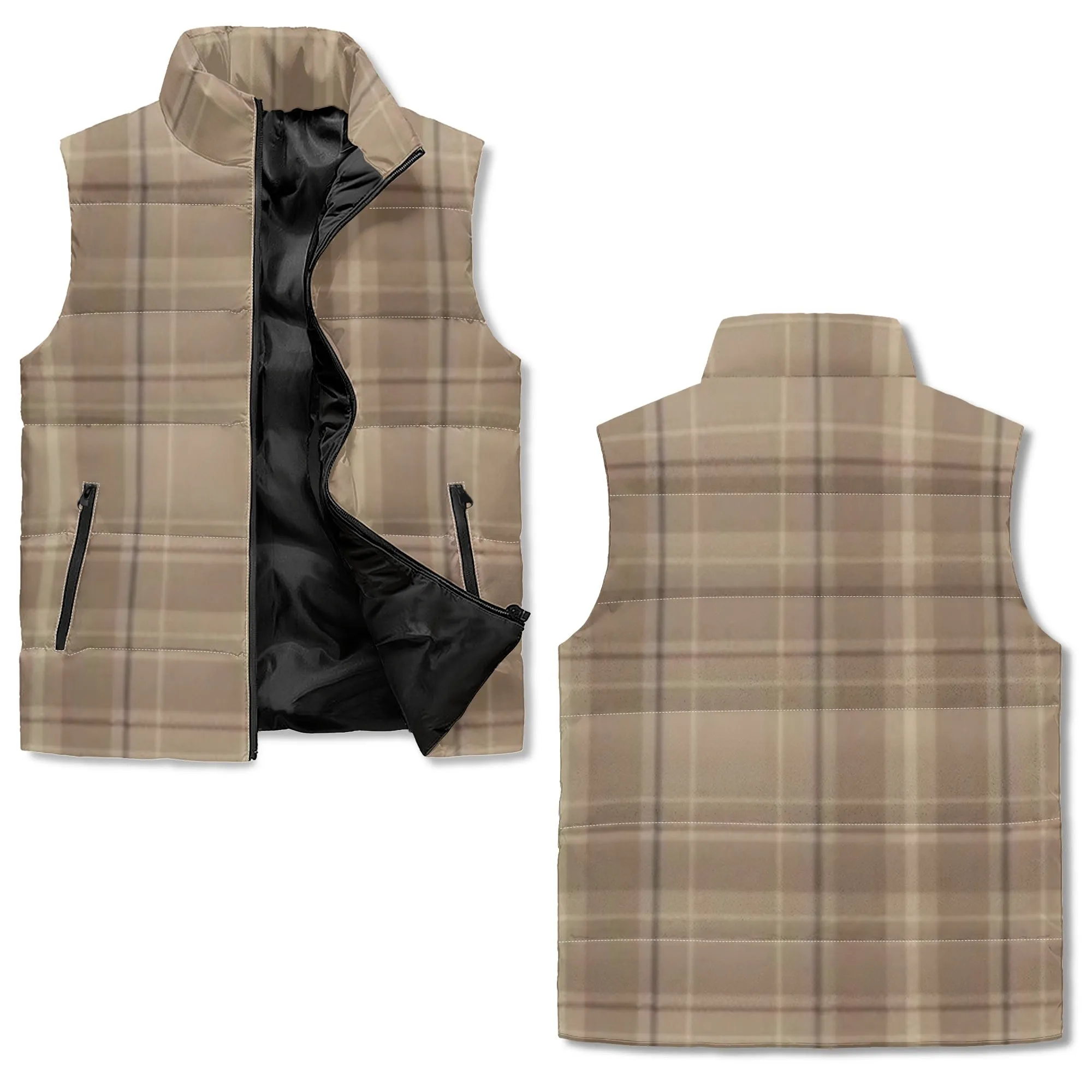 Unisex Plaid Puffer Vest