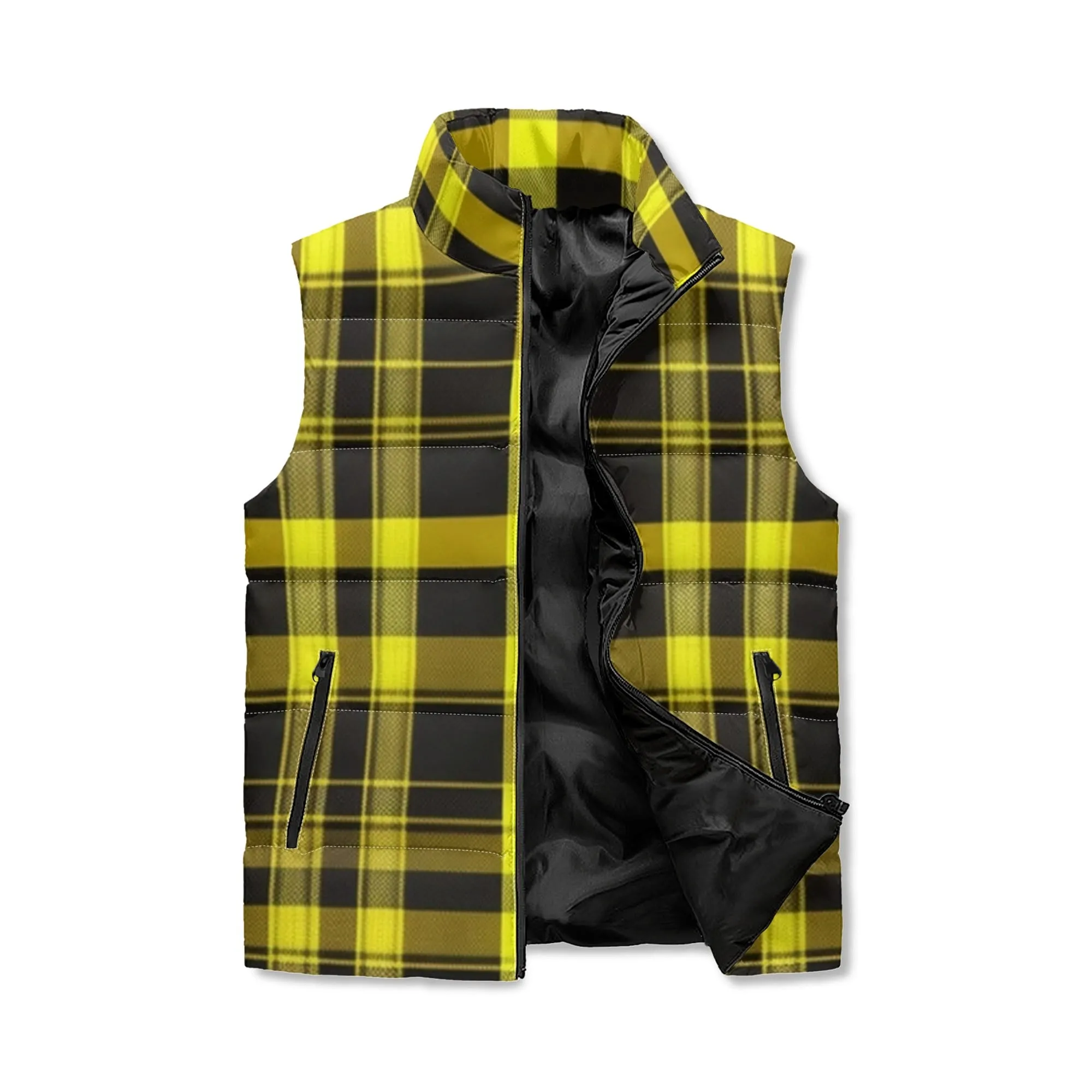 Unisex Plaid Puffer Vest