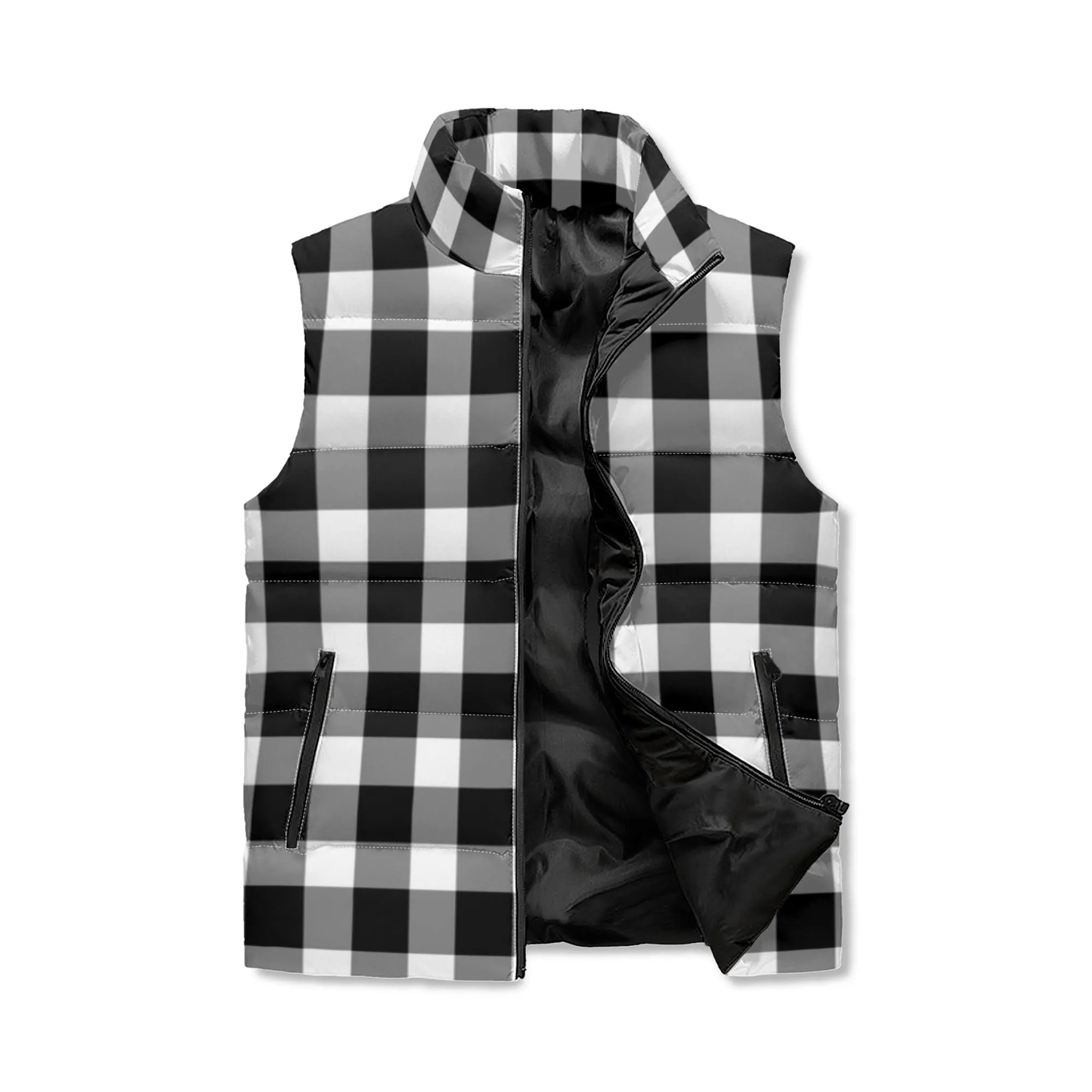Unisex Plaid Puffer Vest