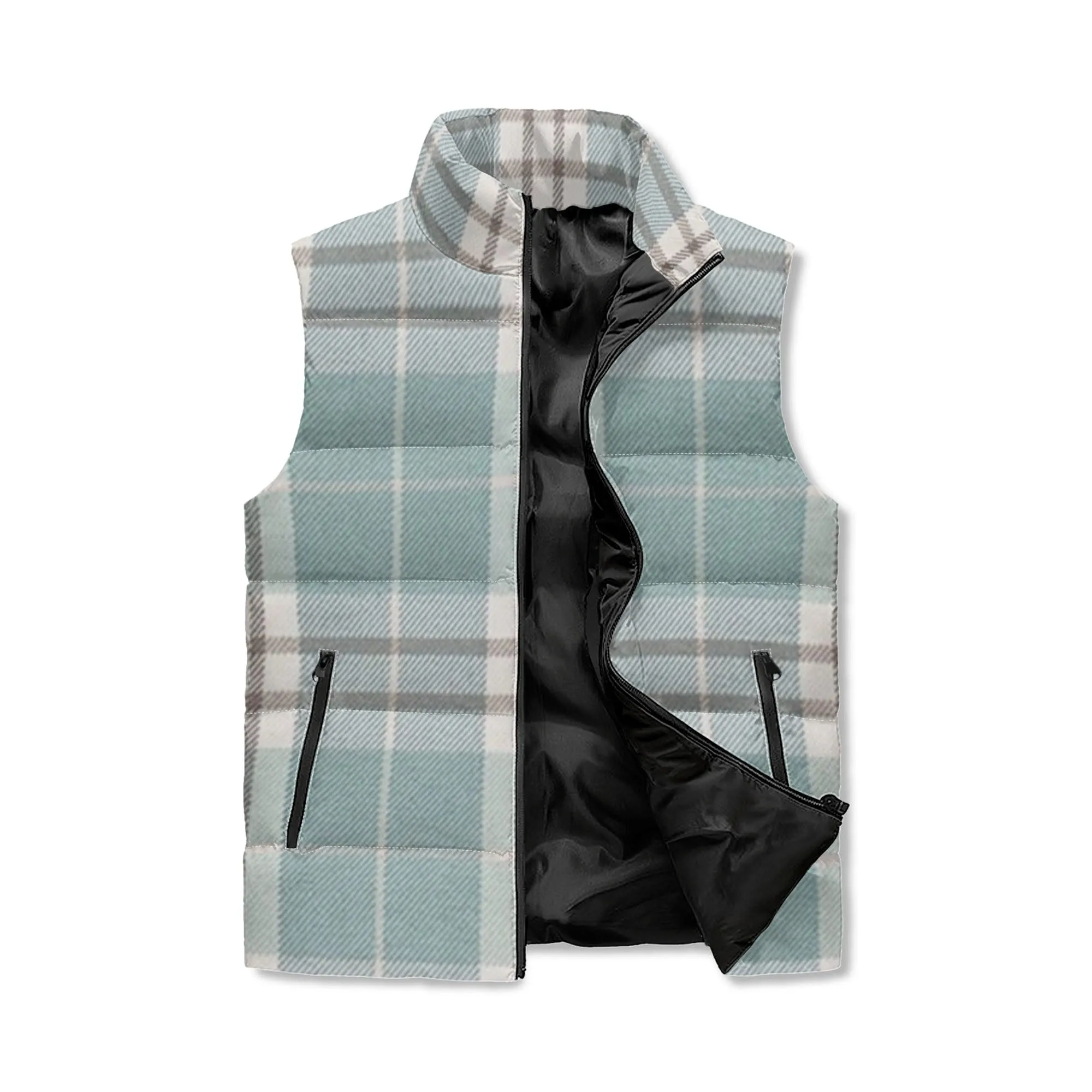 Unisex Plaid Puffer Vest