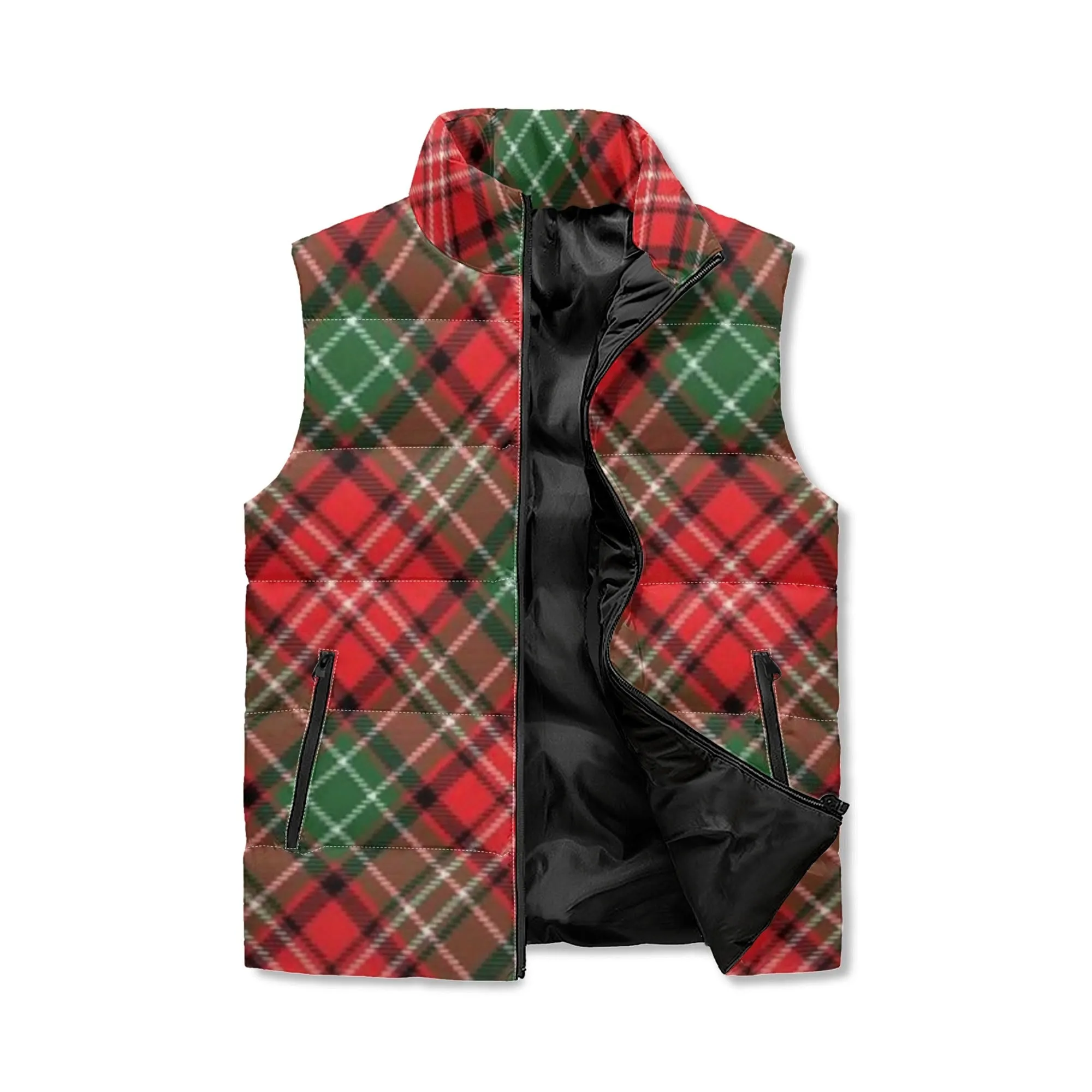 Unisex Plaid Puffer Vest