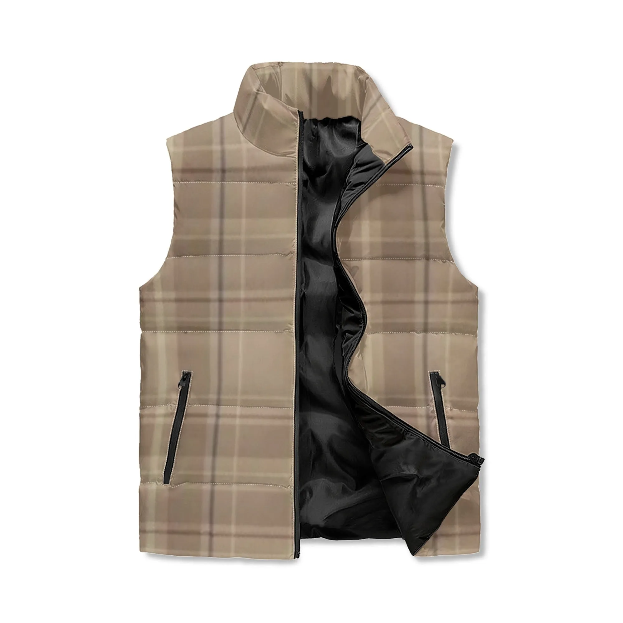 Unisex Plaid Puffer Vest