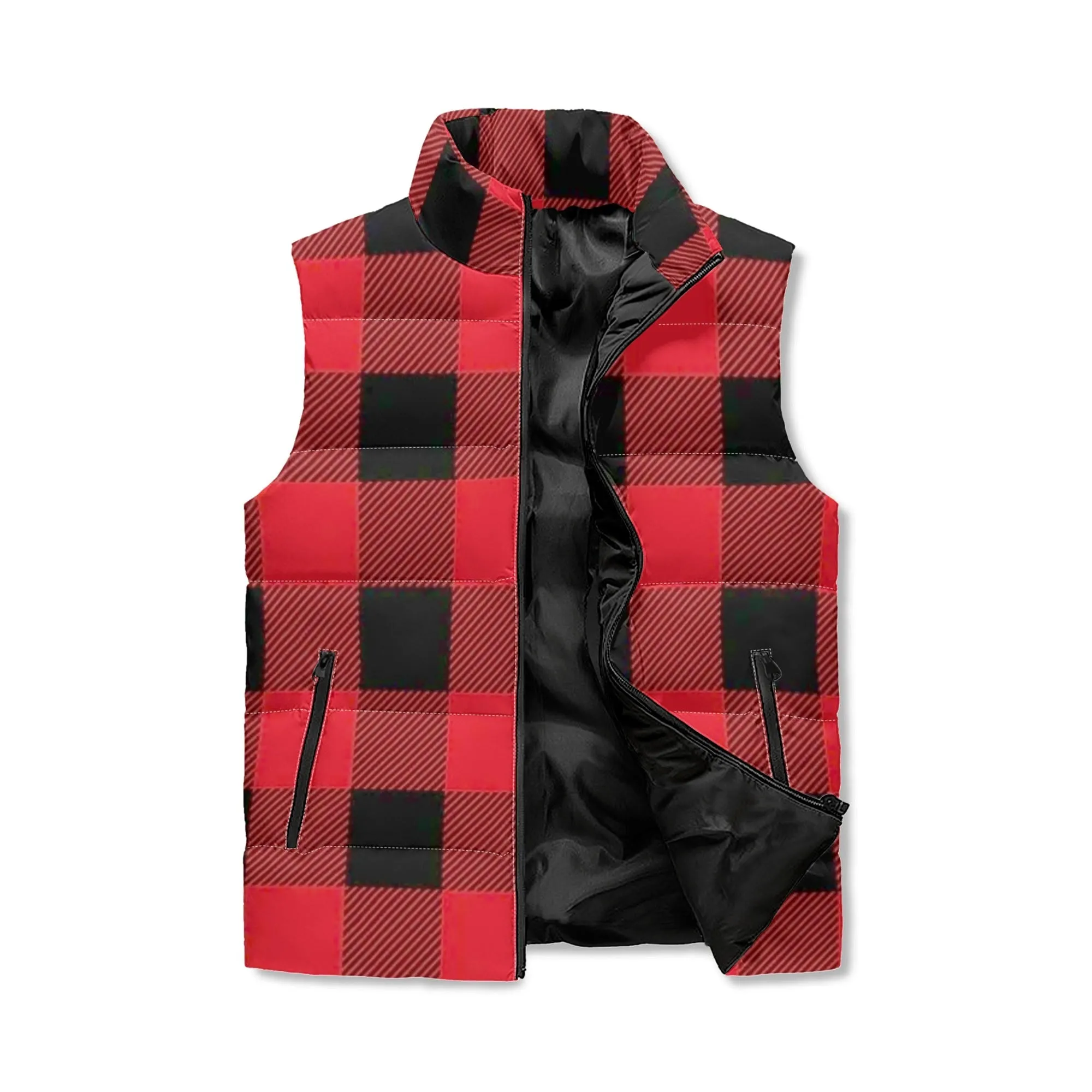 Unisex Plaid Puffer Vest