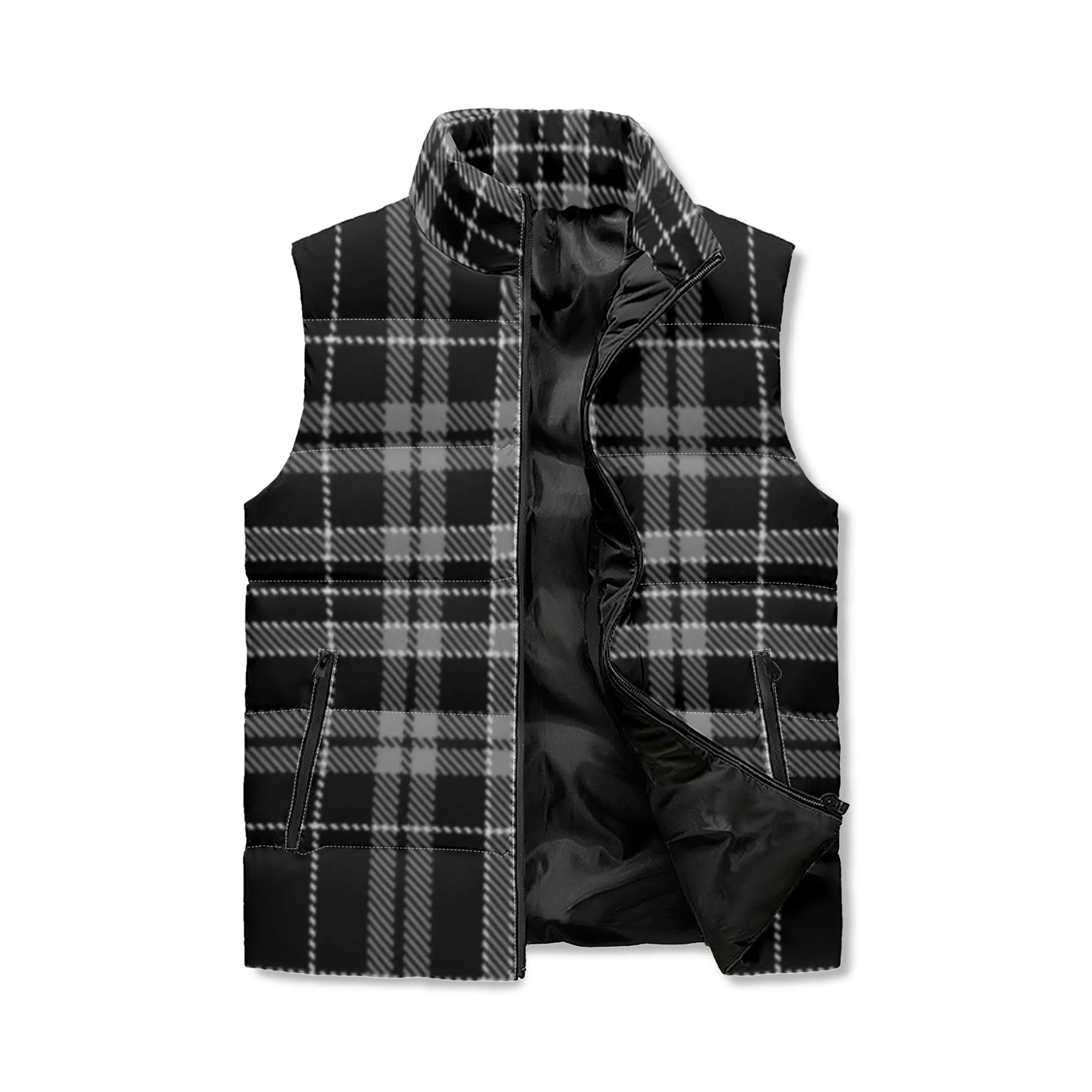 Unisex Plaid Puffer Vest