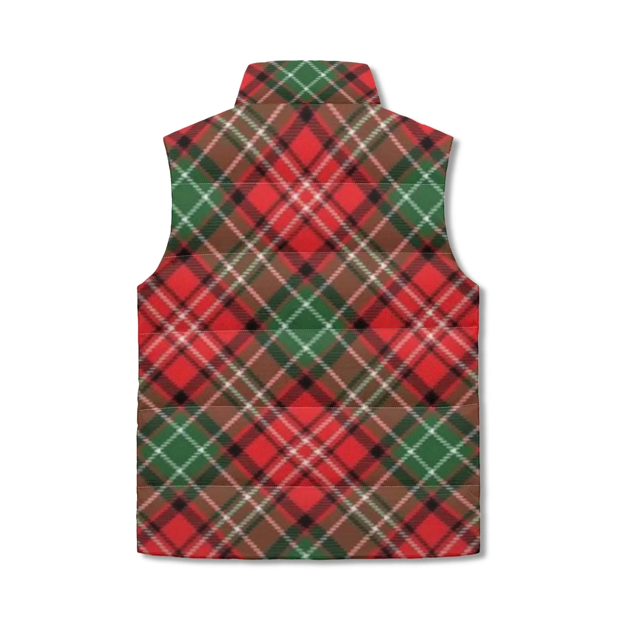 Unisex Plaid Puffer Vest