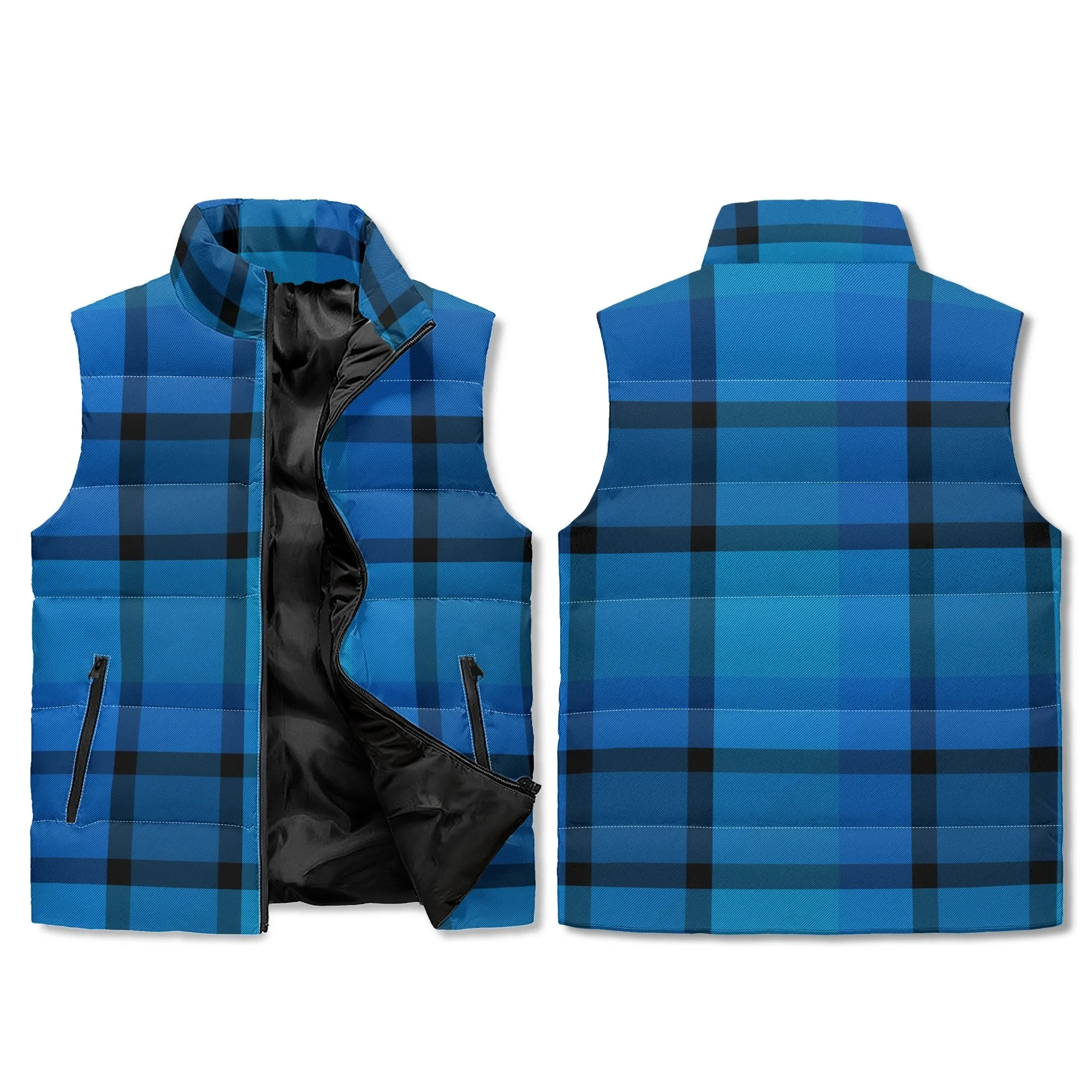Unisex Plaid Puffer Vest