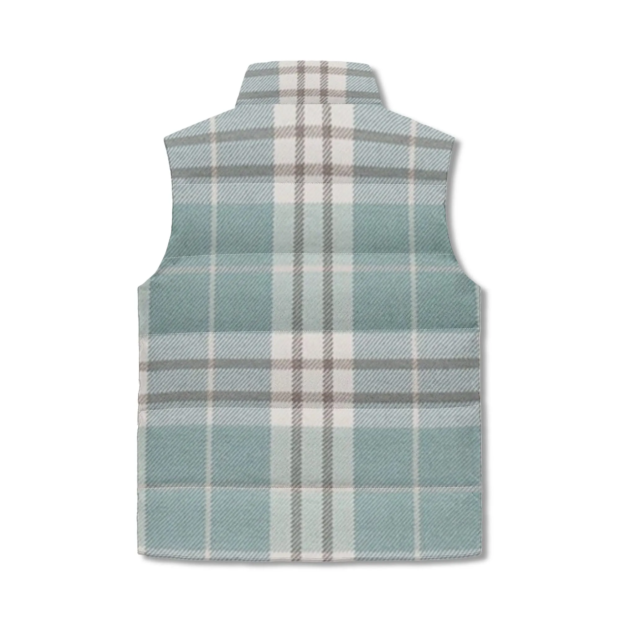 Unisex Plaid Puffer Vest