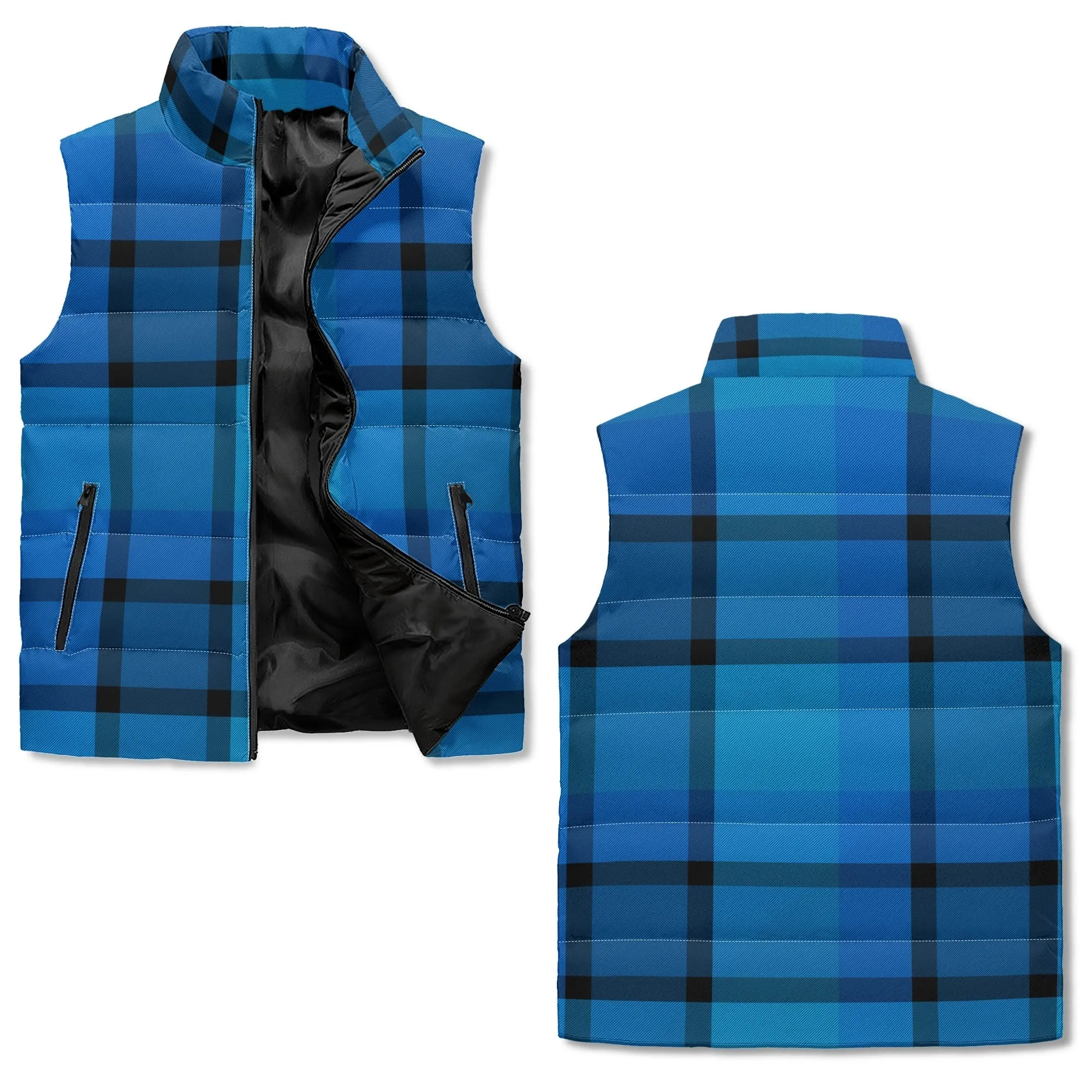 Unisex Plaid Puffer Vest