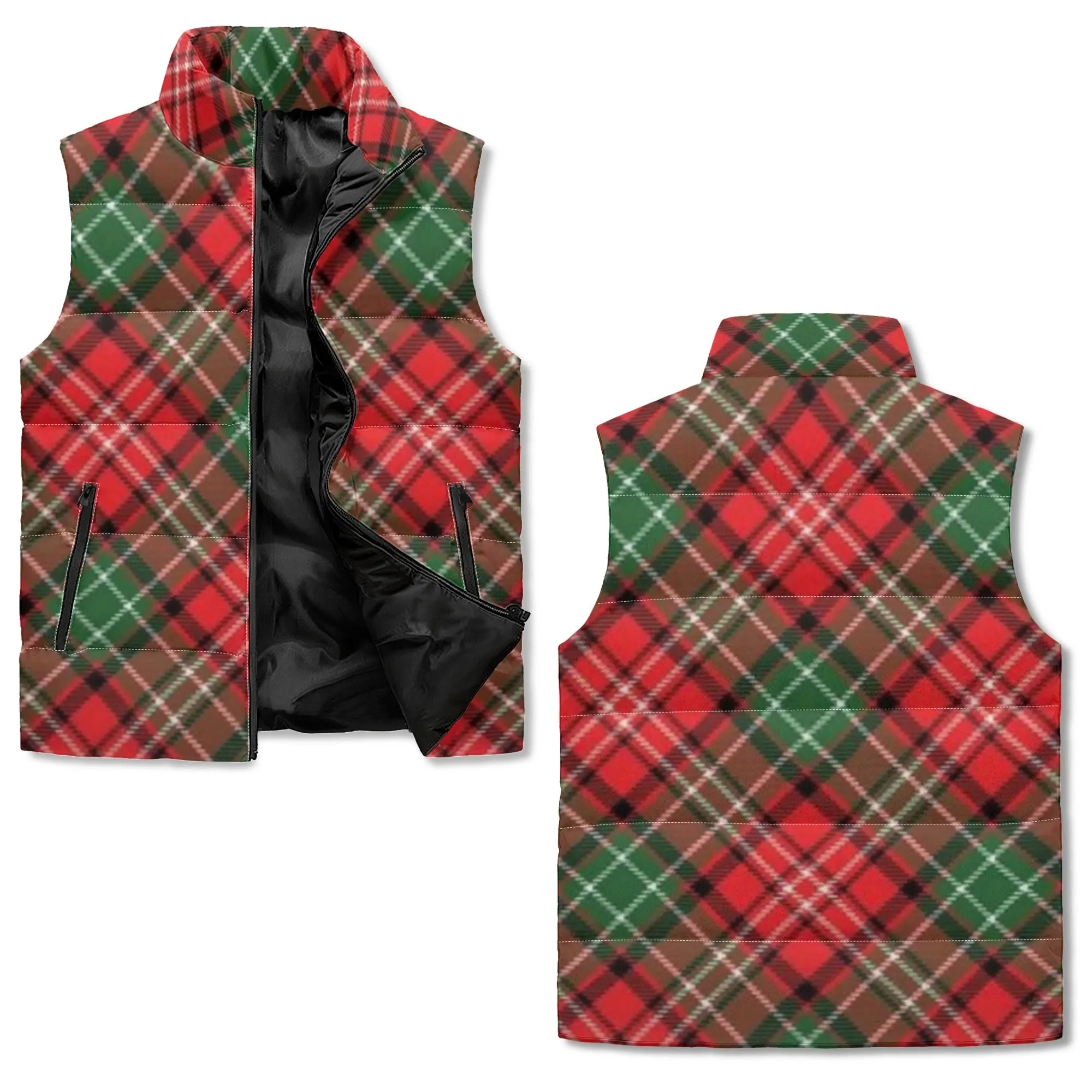 Unisex Plaid Puffer Vest