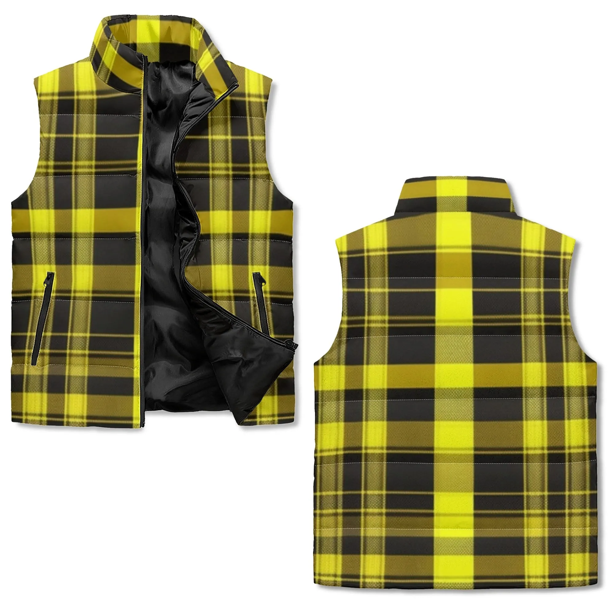 Unisex Plaid Puffer Vest