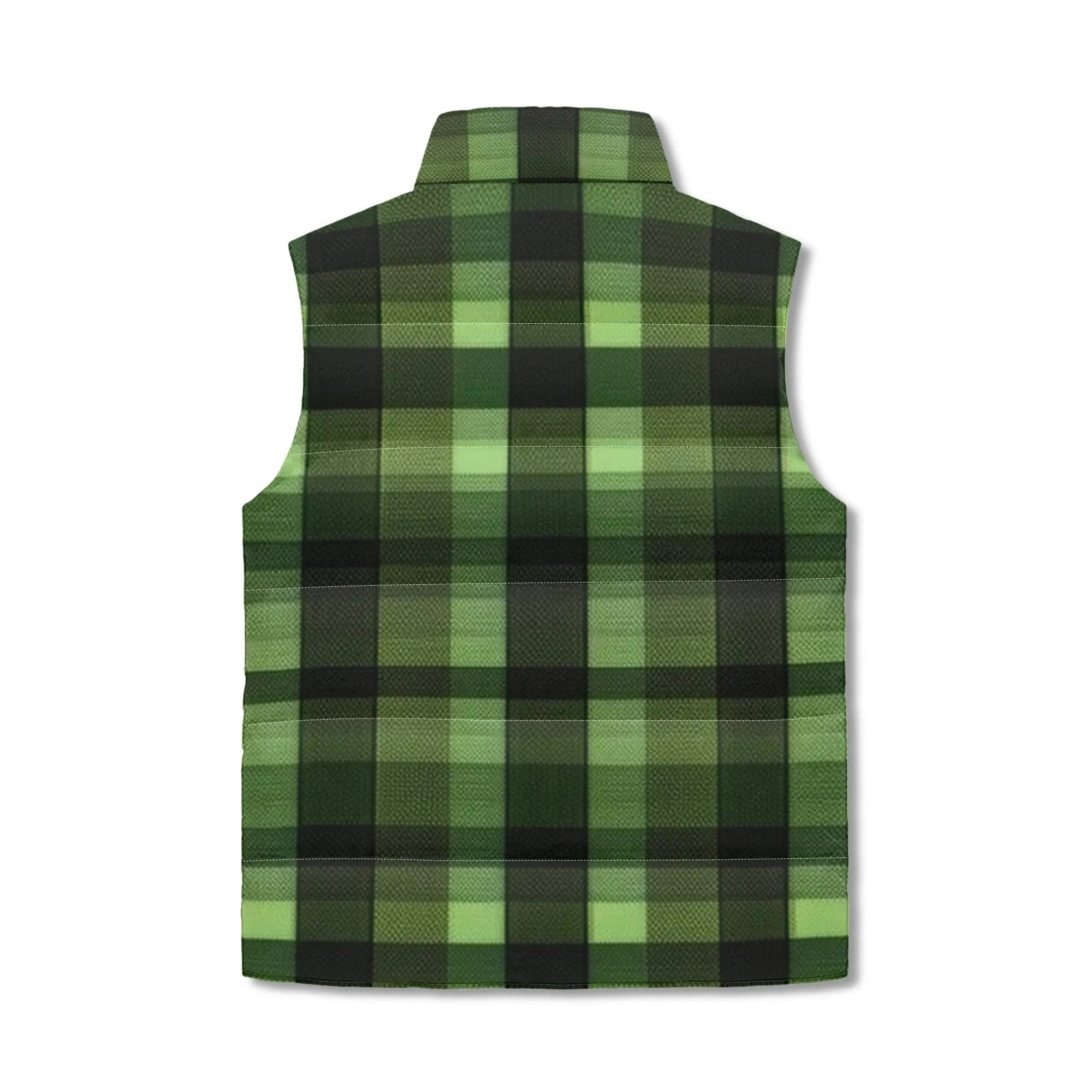 Unisex Plaid Puffer Vest