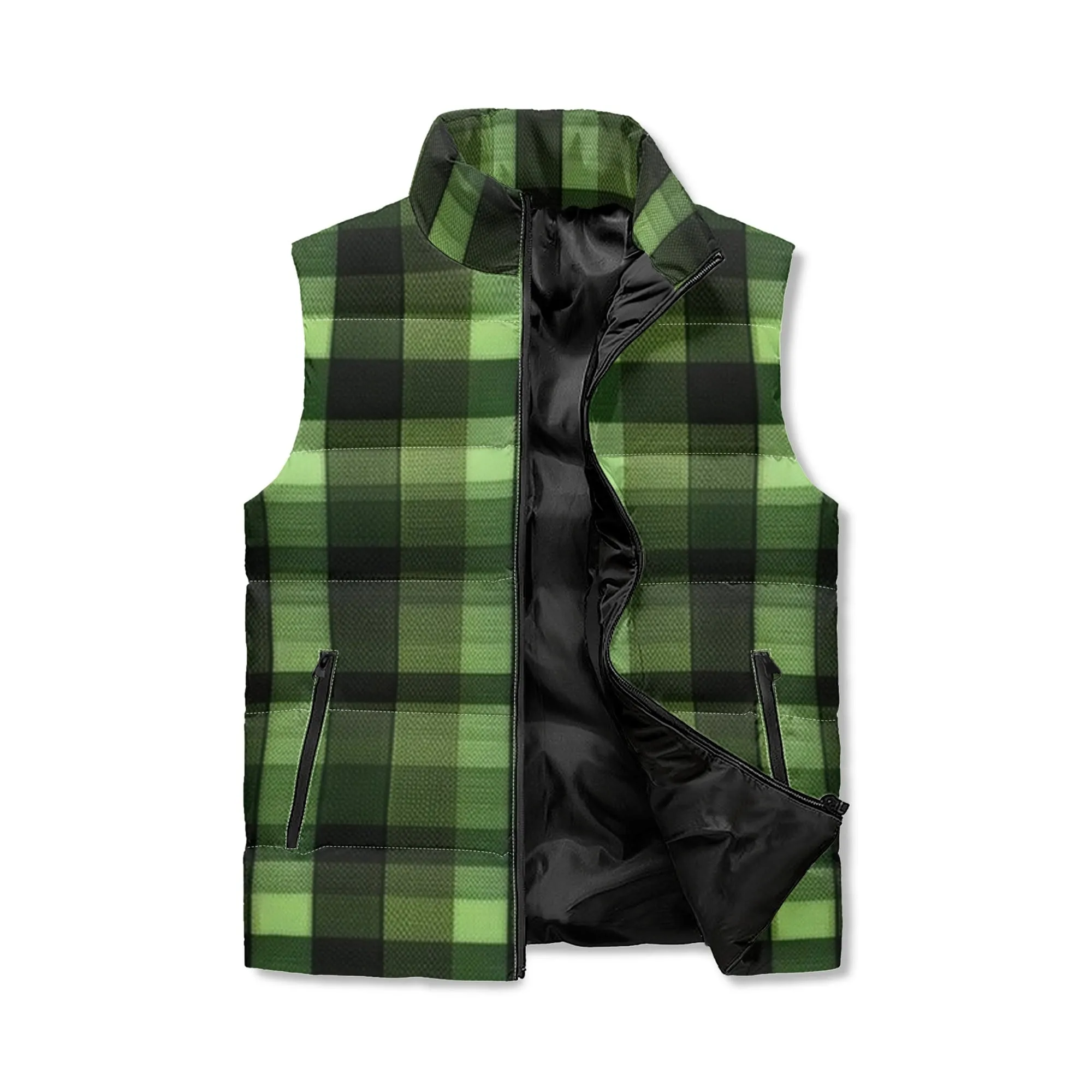 Unisex Plaid Puffer Vest